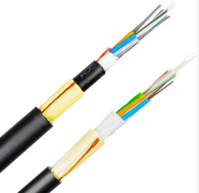 China Aerial HDPE G652D Não metálico 100m 500m Duração 12 24 48 Fibra ADSS Fibra óptica cabo 6km comprimento à venda