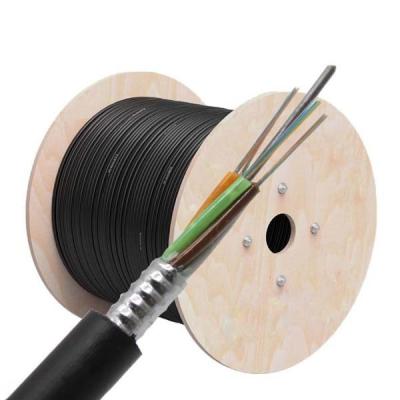 China Duct Cable Outdoor Fiber Optic Cable Single Mode GYTS Stranded Loose Tube 24 48 96 144 Core for sale