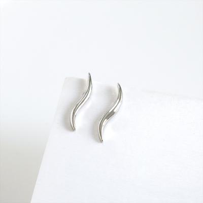 China FASHIONABLE Custom Simple Jewelry 925 Sterling Silver Irregular Designs Stud Earrings For Girls for sale