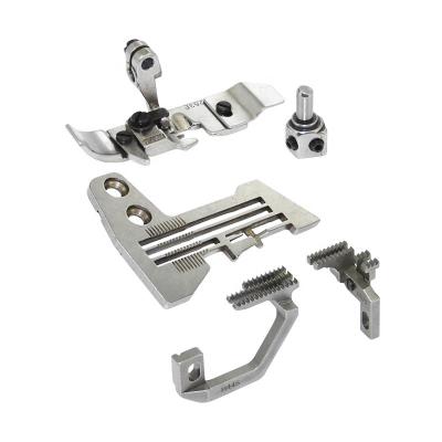 China Hotels M700 747 four thread lockrand overlock sewing machine measuring set needle position presser foot needle plate feed dog needle clamp for sale