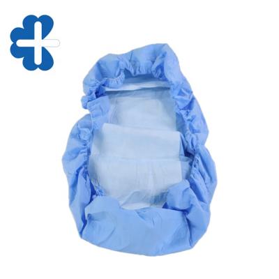 China Hospital 115*210cm disposable PE waterproof film bed cover with elastic around for sale