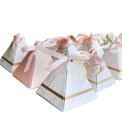 China Recyclable Wholesale Candy Boxes Triangle Chocolate Boxes For Party Wedding Gift Box for sale