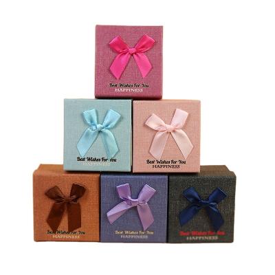 China Wholesale New Biodegradable Bow Necklace Box Ring Ear Nail Box Personalized Gift Box Factory Wholesale Pendant for sale