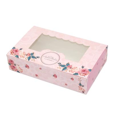 China Biodegradable Factory Wholesale Custom Cake Packaging Box Pastry Tart Box With Window for sale