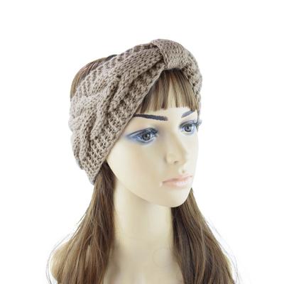 China Fashion Hot Sale Crocheted Head Wraps Designer Knitted Winter Knit Headband for sale