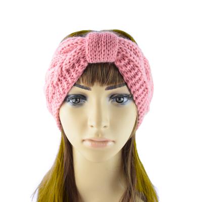 China Fashion Fashion Knit Winter Crocheted Crochet Head Wraps Wool Knitted Headbands for sale