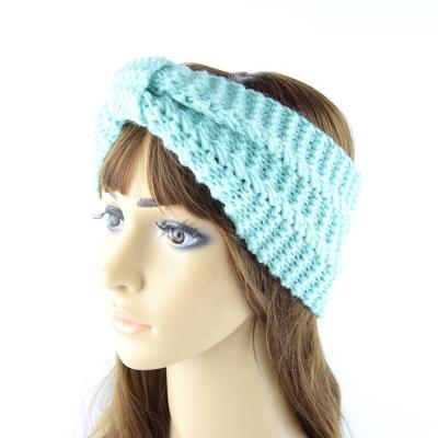 China Fashion Hot Sale Knitted Bow Headband Warmer Soft Knitting Head Wrap Elastic Headband Soft Knitting Headwrap For Women for sale