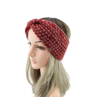 China European and American Style Women Fashion Stretch Thick Soft Winter Headband Warm Knitted Hand Make Warm Knitted Headwrap Women's Hair Accessories for sale