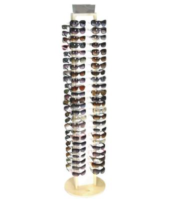 China Portable Rotating Display Rack , Movable Wood Sunglasses Display Rack for sale