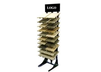 China Wood And Metal Display Fixtures Ceramic Tile Display Stand Lightweight for sale