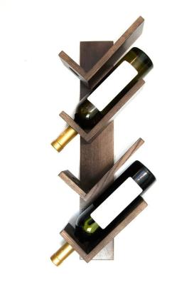 China Black Retail Wine Display Racks Hanging Wine Bottle Holder For Dining Room for sale