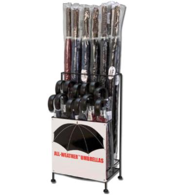 China Flooring Retail Umbrella Display Stand / Retail Belt Display Rack With Poster for sale