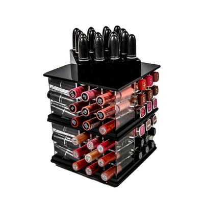 China 84 Halter-spinnender Lippenstift-Turm, drehender Acryllippenstift-Ausstellungsstand zu verkaufen