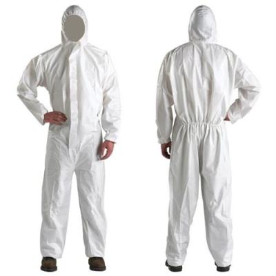 China PPE Disposable Coverall Food Industry Safety Protective Coverall Suit Medical/Chemical Industry With Shoe Cover for sale