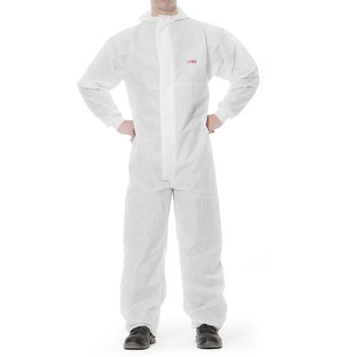 China Medical & Medical White Microporous Protective Clothing PPE Disposable Lab Coverall Coverall for sale