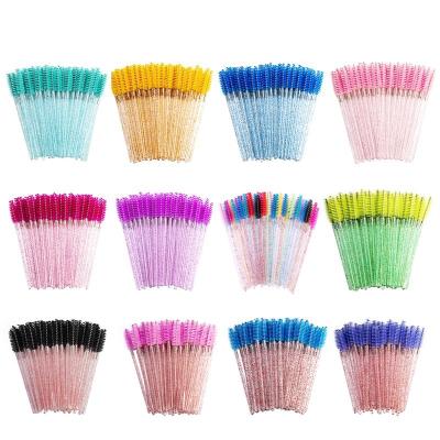 China For Commercial Crystal Acrylic Wick Extension Rod 50pcs Cosmetic Makeup Brush for sale