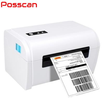 China POSSCAN USB Blue-tooth 4x6 Black and White Sticker Labels Printers Machine Barcode Thermal Mailing Label Printer for sale