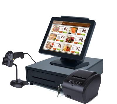 China New 15 Inch Touch Pos Machine Computer Screen Canteen Retail Capacitive Bar POS Full System 15 .6Inch Touch Screen for sale