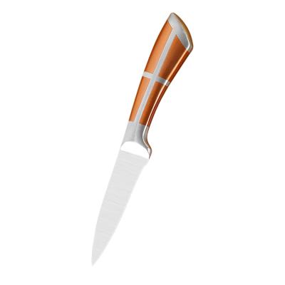 China New Arrival 2021 Viable 3.5 Inch - Tall - End Stainless Steel Orange Hollow Handle Fruit Peeling Knife for sale