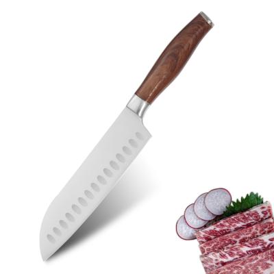 China Viable With MOQ 1000 Pieces Santoku Knife Knife Kitchen Stainless Steel With New Design Forged+ABS Handle Forged Knife for sale