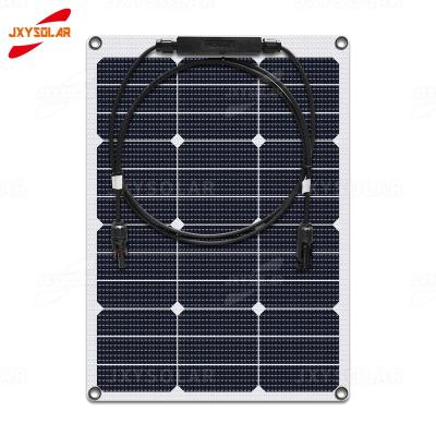 China New Style ETFE Gridding 40W 20V ETFE Sunpower Marine Semi Flexible Solar Panel Outdoor Power for Outdoor Devices for sale