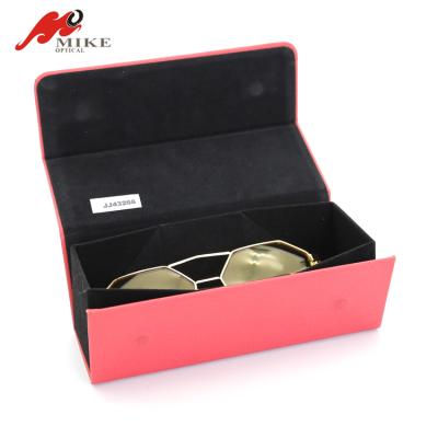 China Handmade rde eco-friendly leather sunglasses case glass display case glass eye case for sale