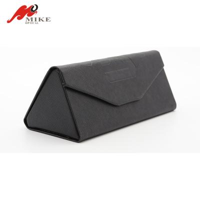 China Sunglasses Glasses Packing Foldable Sunglasses Storage Boxes Wholesale PU Leather Sunglasses Case for sale