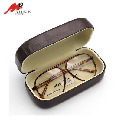 China Suits for Storing Fashion Sunglasses Box Men Women Brown Faux Leather Cases Iron Oculos Holders for sale