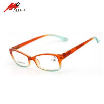 China Fashion Hot Selling Thin Frame CE One Piece Ultra Thin Orange Reading Glasses for sale