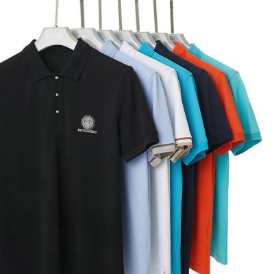 China Men's Casual Style Anti-pilling Polo Shirt with Customized Colors and Embroidered Logo for sale