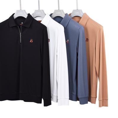 China Customized Anti-Pilling High Elasticity 100% Cotton Plain Long Sleeve T Shirt for Men for sale