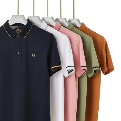 China Customized Colors Men's Embroidered Polo T-shirt 100% Organic Cotton for Casual Wear for sale