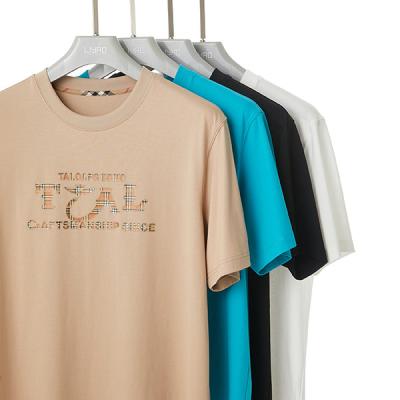 China Método de tecelagem 100% de algodão camisetas de maior tamanho de homens tricô OEM ODM bordados à venda