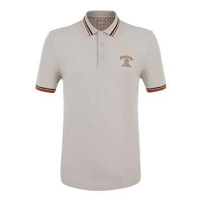 China Embroidered Cotton Polo Shirts Anti-Wrinkle Short Sleeve Needle Detection 100% Cotton for sale