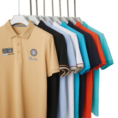 China Tendencia de la moda camiseta de polo con detección de agujas para hombres 95% poliéster 5% spandex en venta