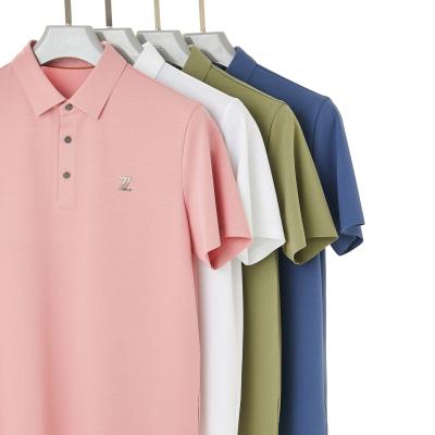 China Pink Custom Polo Shirts 170-210Grams With Embroidered Seamless Design for sale