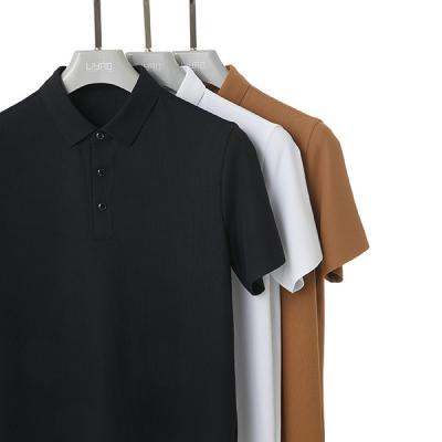 China Camisa de polo de manga corta para hombres diseño moderno transpirable casual ajustado confortable en venta