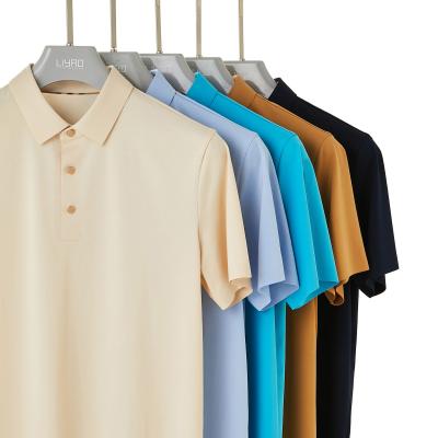 China Men's Polo Shirts with Custom Colors and EU Size 100% Cotton or 95% Cotton 5% Spandex for sale