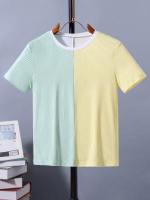 China Children Custom T Shirts Stripe Design 8T-14T Machine Washable for sale