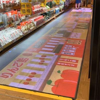 China Malaysia Kuala Lumpur Indoor Interactive Supermarket Aisle P3.91 LED Floor Display for sale