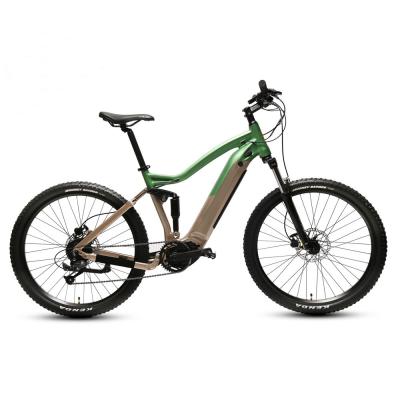 China 2021 Aluminum Alloy Style Dual Battery Mid Drive 48V 500W Ebike Suspension Belt Drive Electric Bike Full Fat for sale