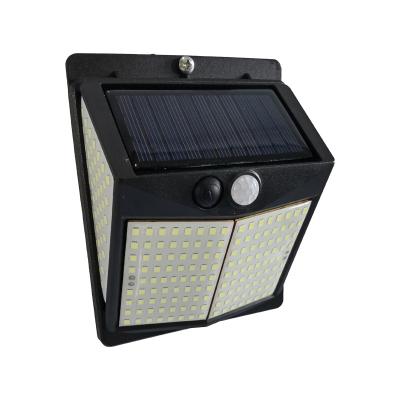 China 238LED Garden IP 65 Waterproof 3 Side Energy Saving Led Outdoor Garden Security Lamp Solar Wall Light for sale