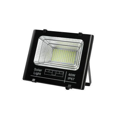 China Warehouse 2Years Warranty IP66 Waterproof Dusk To Dawn High Brightness IP67 60w Solar Garden Flood Lights for sale