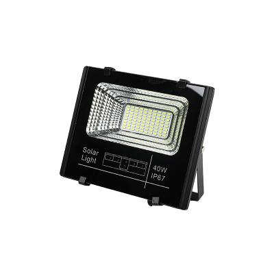 China Warehouse Lighting Ip67 40w Aluminum Outdoor Motion Sensor Solar Led Casting Garden Flood Light for sale