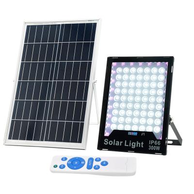 China Warehouse High Lumen Die Cast All Aluminum Dusk To Birth Led Waterproof Outdoor Solar IP65 Flood Light With Remote Control for sale