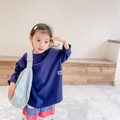 China Kids Autumn Causal Round Neck Long Sleeve Anti-Shrink Girls Mask T Shirt For Kids Cotton Children T-shirts for sale