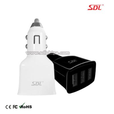 China SDL Car Charger Universal Car Adapter 3*USB Charger for Cigarette Lighter C23 for sale