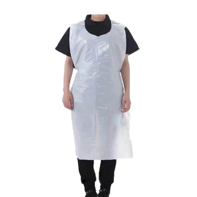 China Drink / Food LDPE Apron Plastic Customize Packing Protective Waterproof Disposable PE Apron for sale