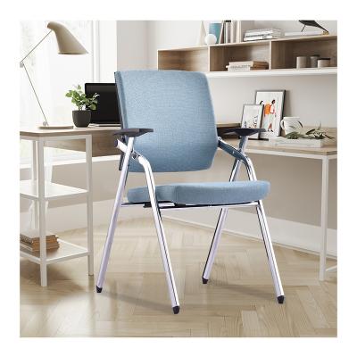 China Foldable Foldable Training In Reception Minimalist Visitor Office Meeting PP Backrest Armchair Leisure Small Size Waiting Chair for sale