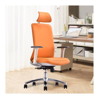 China (Height)Adjustable Office Reception Chair Executive Leather Club Waiting Chair Luxury Desk With Lumbar Support for sale